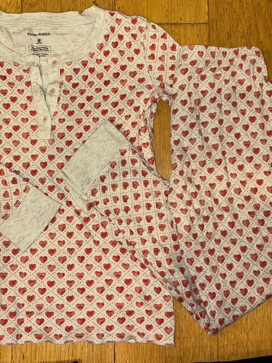 Roller Rabbit Kids Pajama Set - Heather with Hearts - Picture 2 of 3